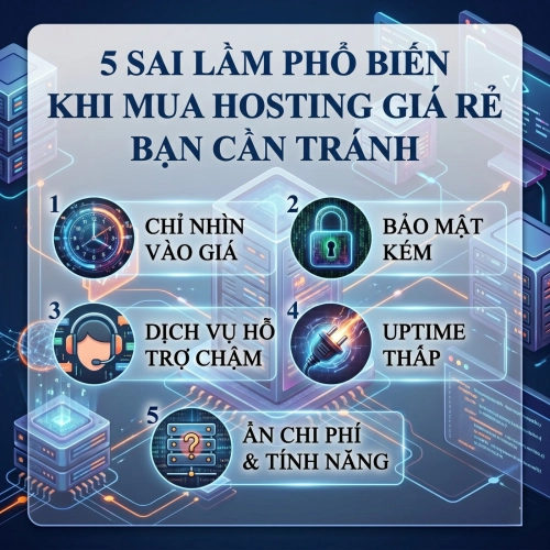 5 Sai Lầm Phổ Biến Khi Mua Hosting Giá Rẻ Bạn Cần Tránh