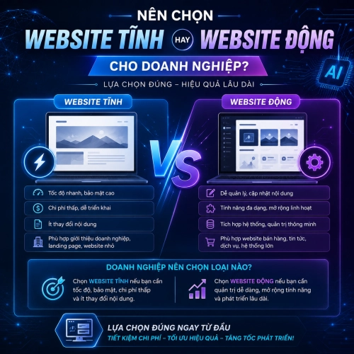 Nên Chọn Website Tĩnh Hay Website Động Cho Doanh Nghiệp?